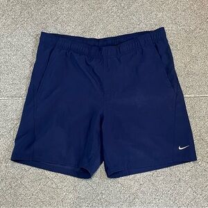 Vintage Y2K Nike Silver Tag Shorts Mens Size XL Navy Blue Athletic Drawstring
